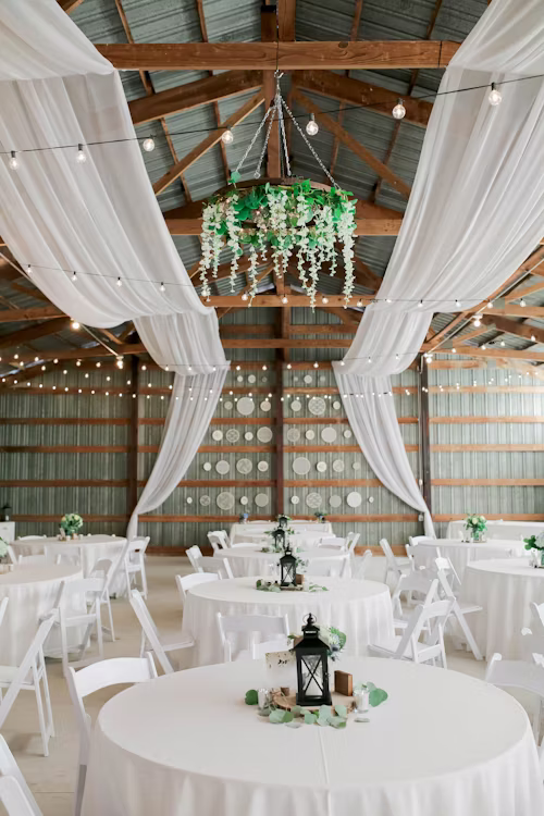 Draped Barn Reception