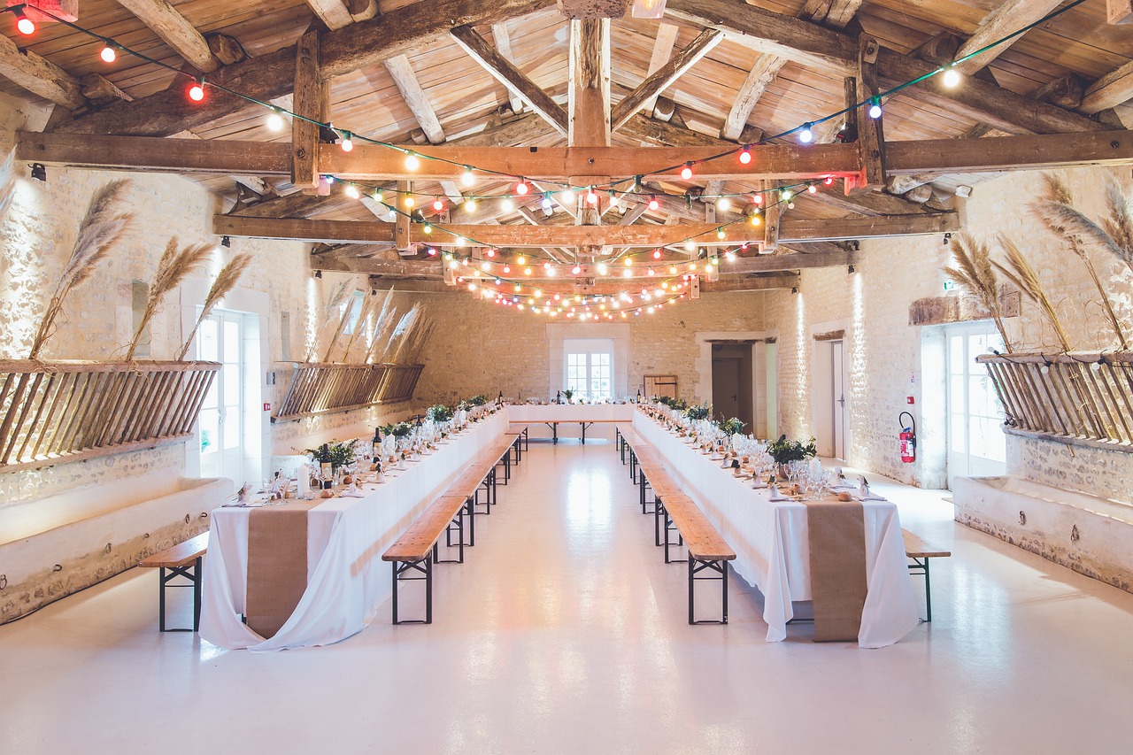 AI-styled wedding venue transformation